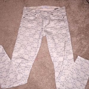 Lace print skinny jeans 7FAMK